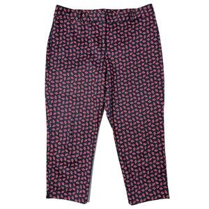 Talbots Heritage Mid Rise Ladybug Capri Pants Straight Leg Stretch Women’s 10P